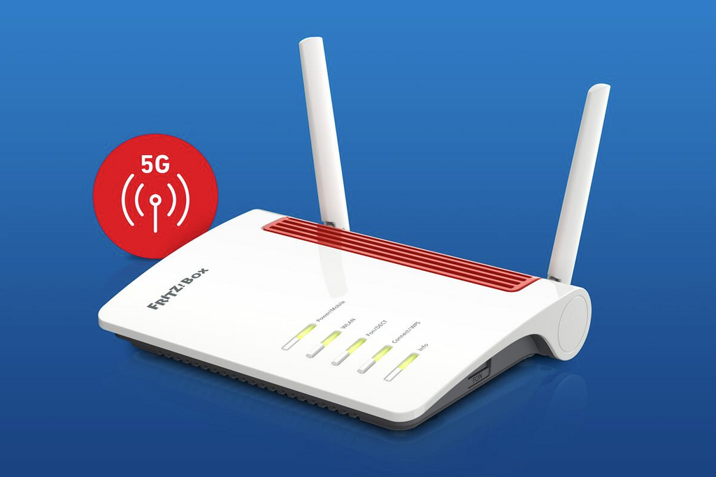 FRITZ!Box 6850 5G V2 Router 5G-Mobilfunk Modem WLAN 1300 MBit/s DECT (20003180)