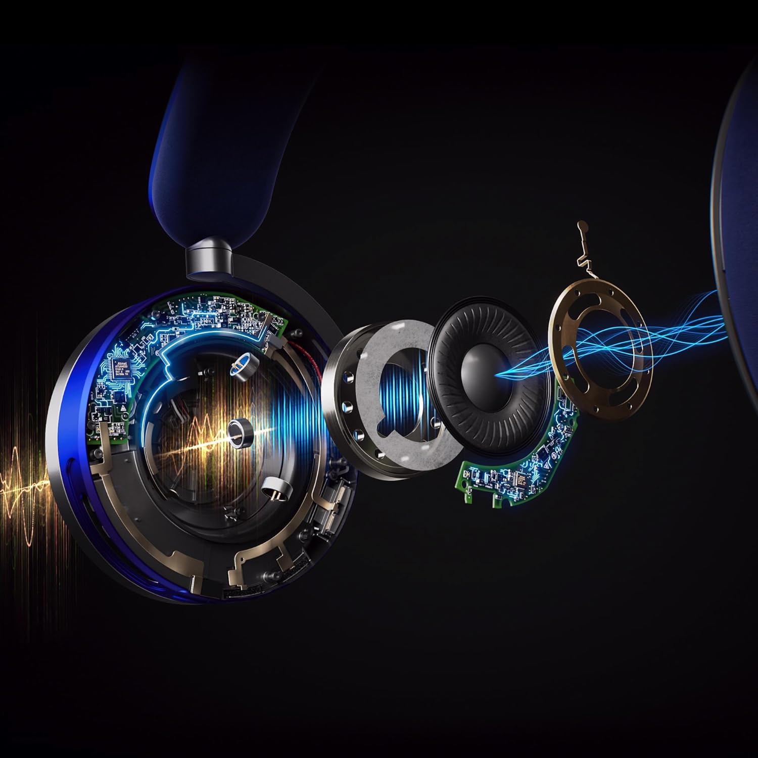 DYSON Zone Blue Over-Ear Kopfhörer Bluetooth