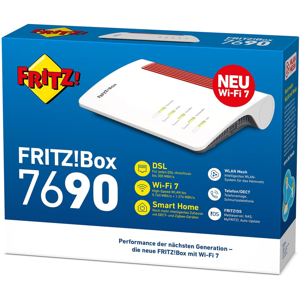 AVM FRITZ!Box 7690 mit Wi-Fi 7 VDSL WLAN Mesh Router
