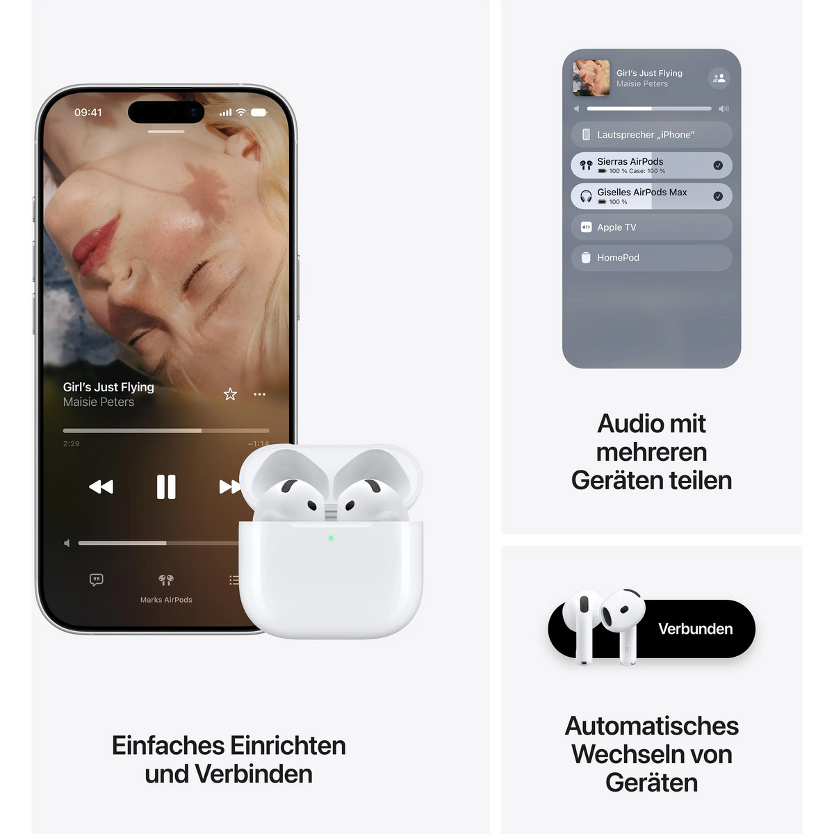 Écouteurs ouverts Apple AirPods 5 Bluetooth blancs