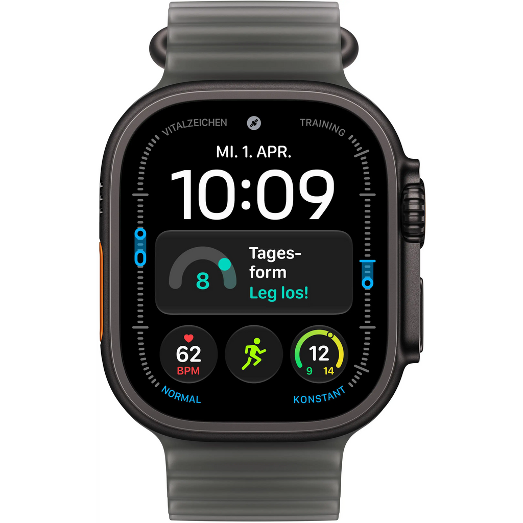 Apple Watch Ultra 4 GPS + Cellular 49mm Black Titanium Gehäuse mit Translucent Black Ocean Band