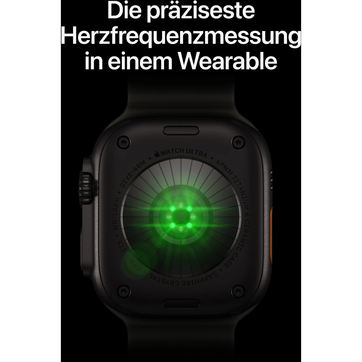 Apple Watch Ultra 4 GPS + Cellular 49mm Black Titanium Gehäuse mit Translucent Black Ocean Band